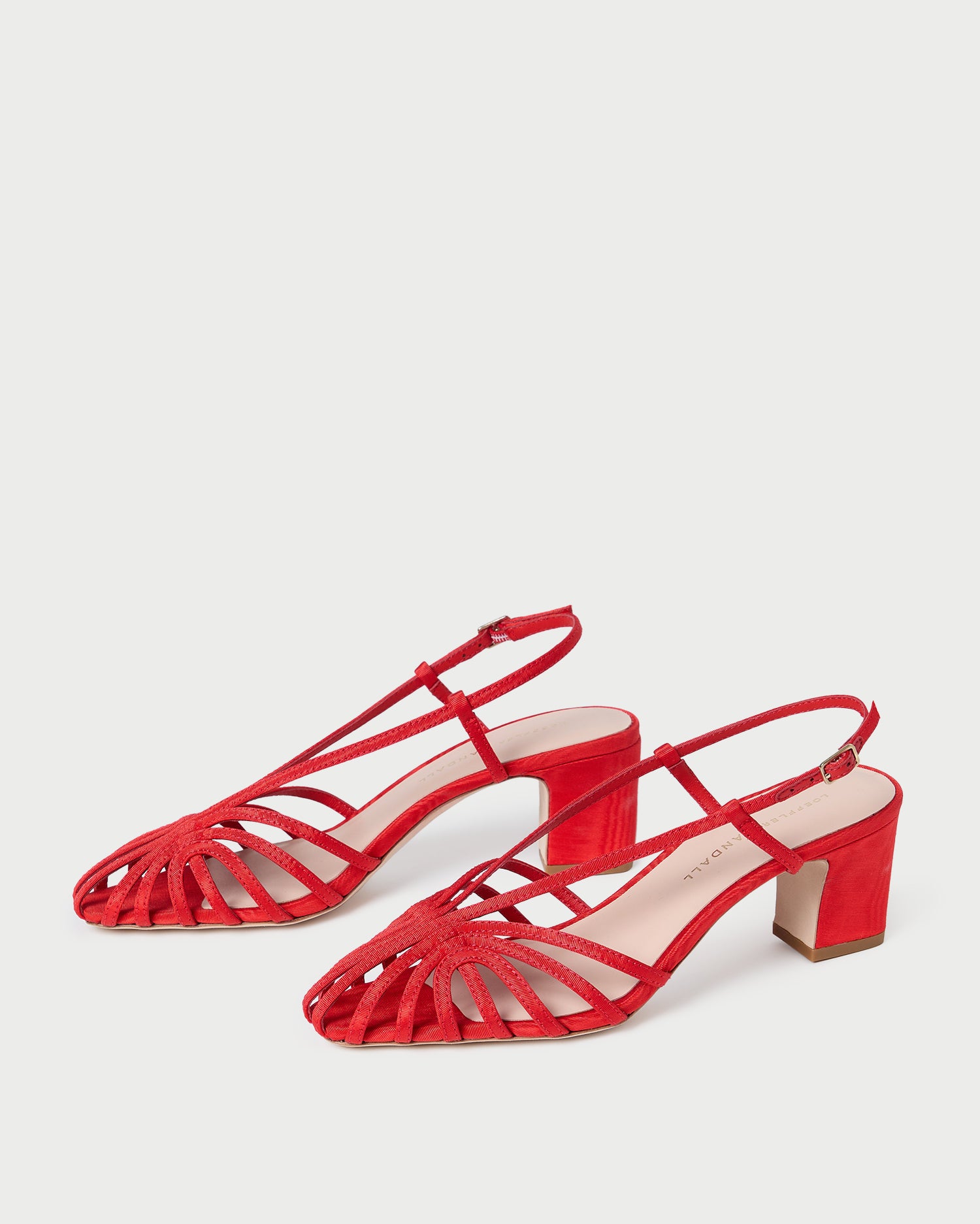 Priscilla Red Moir Heeled Sandal - Red / 12 Priscilla Red Moir Heeled Sandal - Red / 12