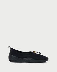 Raina Black Mesh Flat