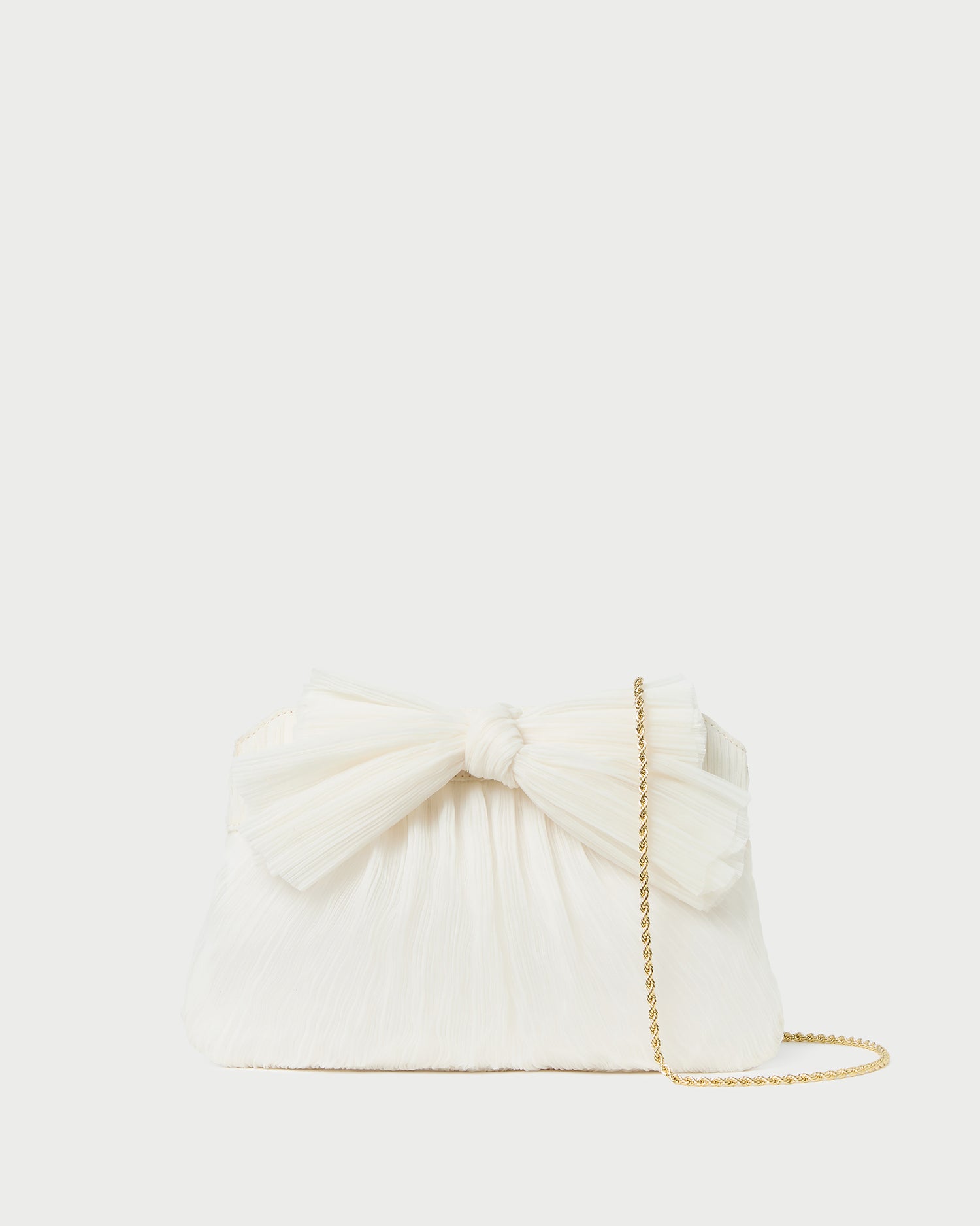 Loeffler Randall Rayne pearl bow clutch
