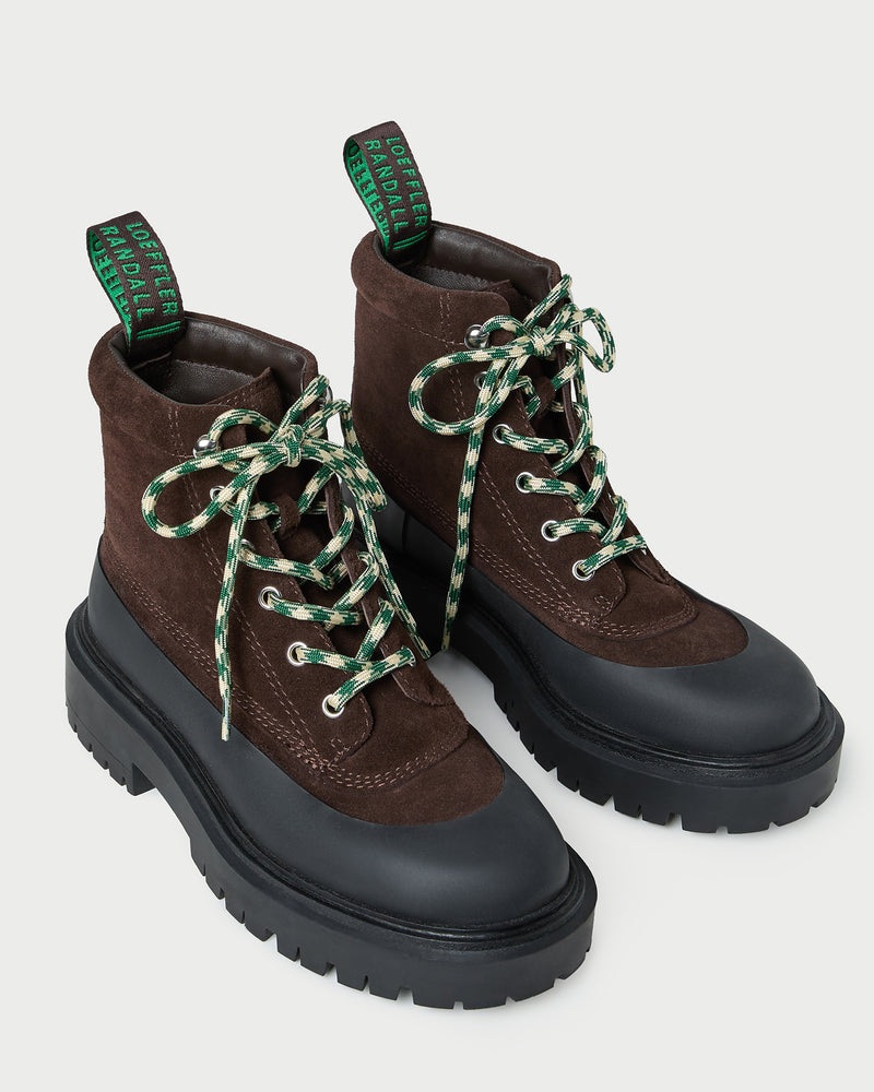 Remy Brown Suede Weather Boot in brown suede.