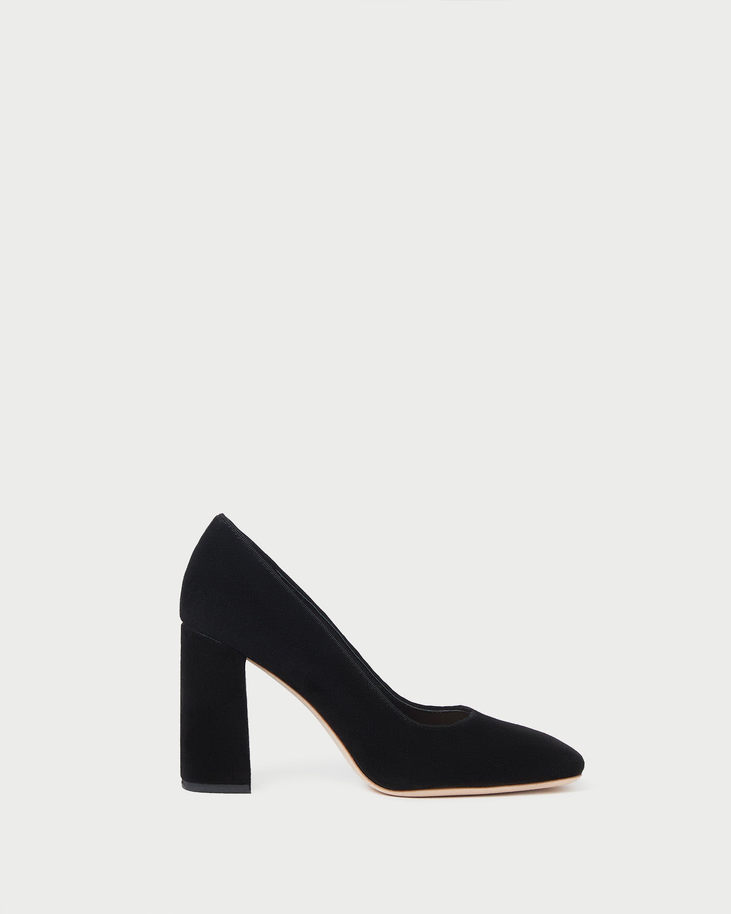 High heel pumps in black suede . PURA LOPEZ