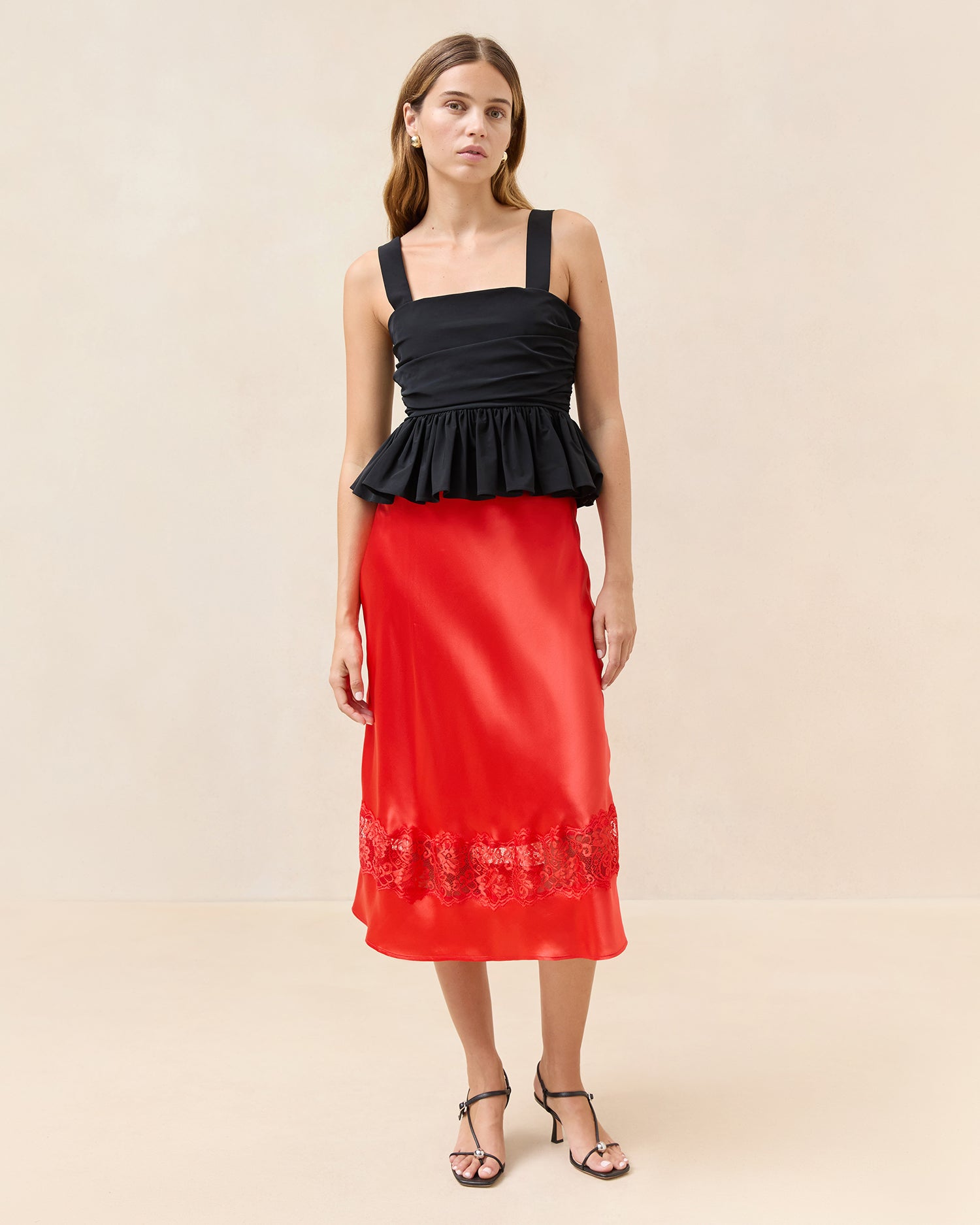 Saskia Red Silk Skirt | Skirts | Apparel L Saskia Red Silk Skirt | Skirts | Apparel L