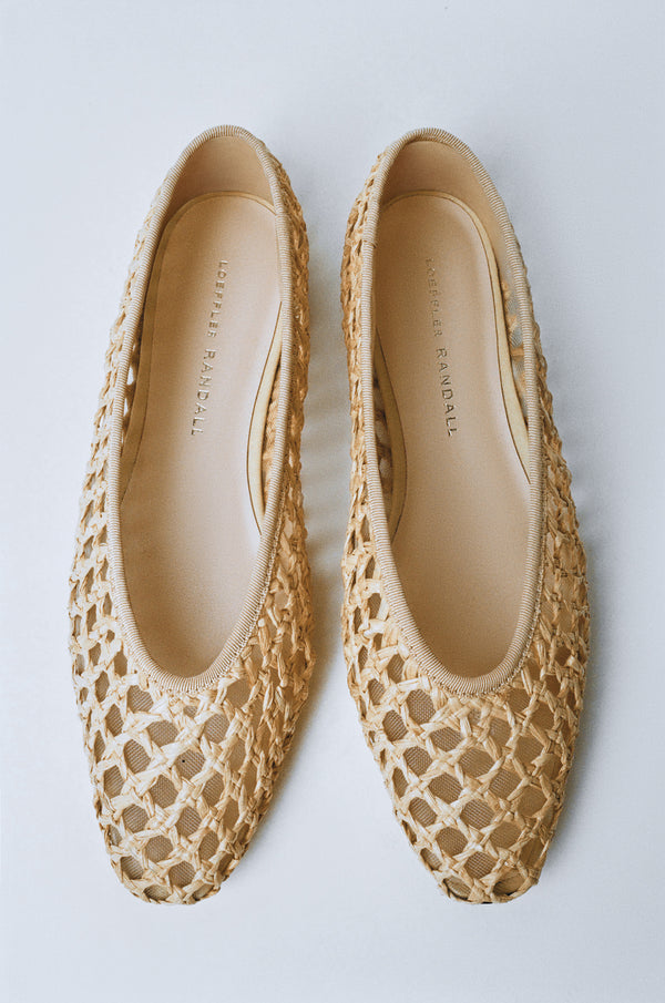 Emery Natural Crochet Ballet Flat - Loeffler Randall