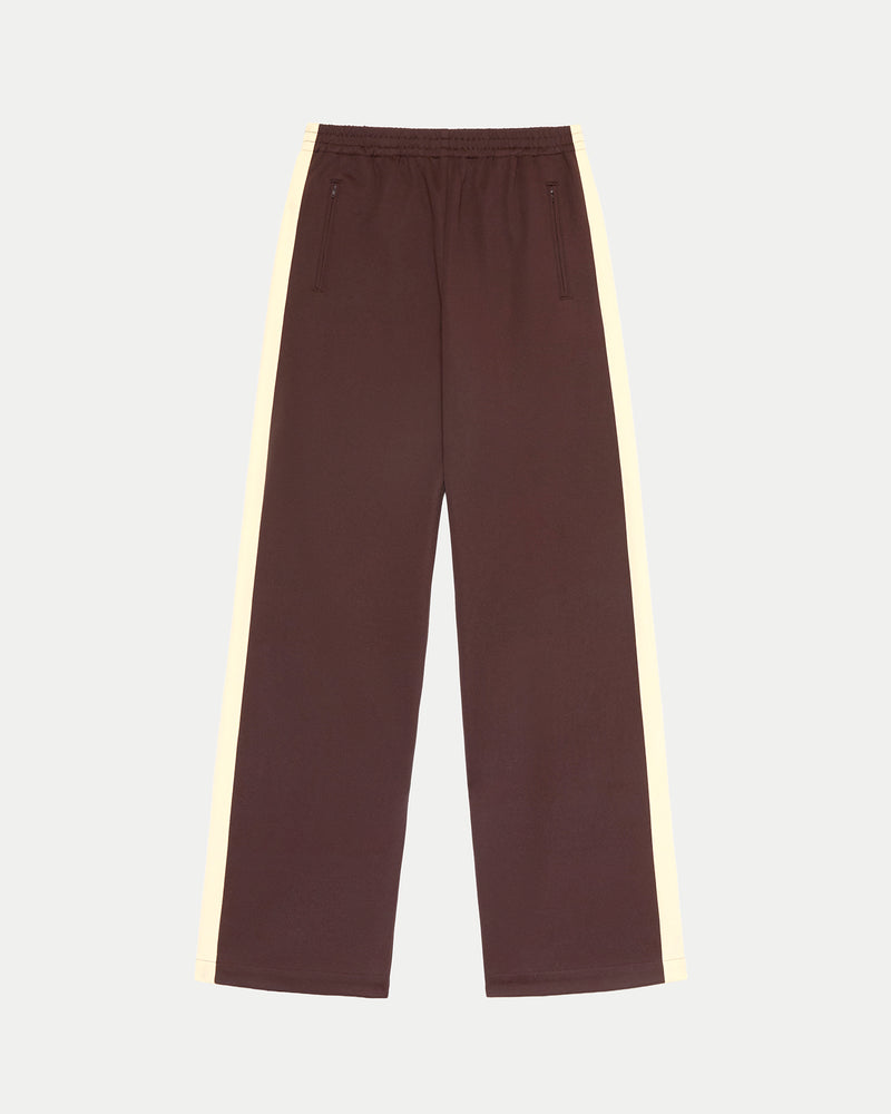 Spencer Sweatpant in dark brown and butter jersey.