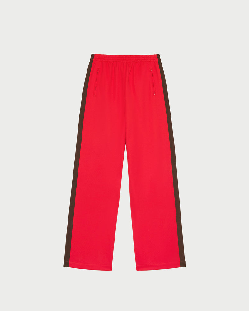 Spencer Sweatpant in red and brown jersey.