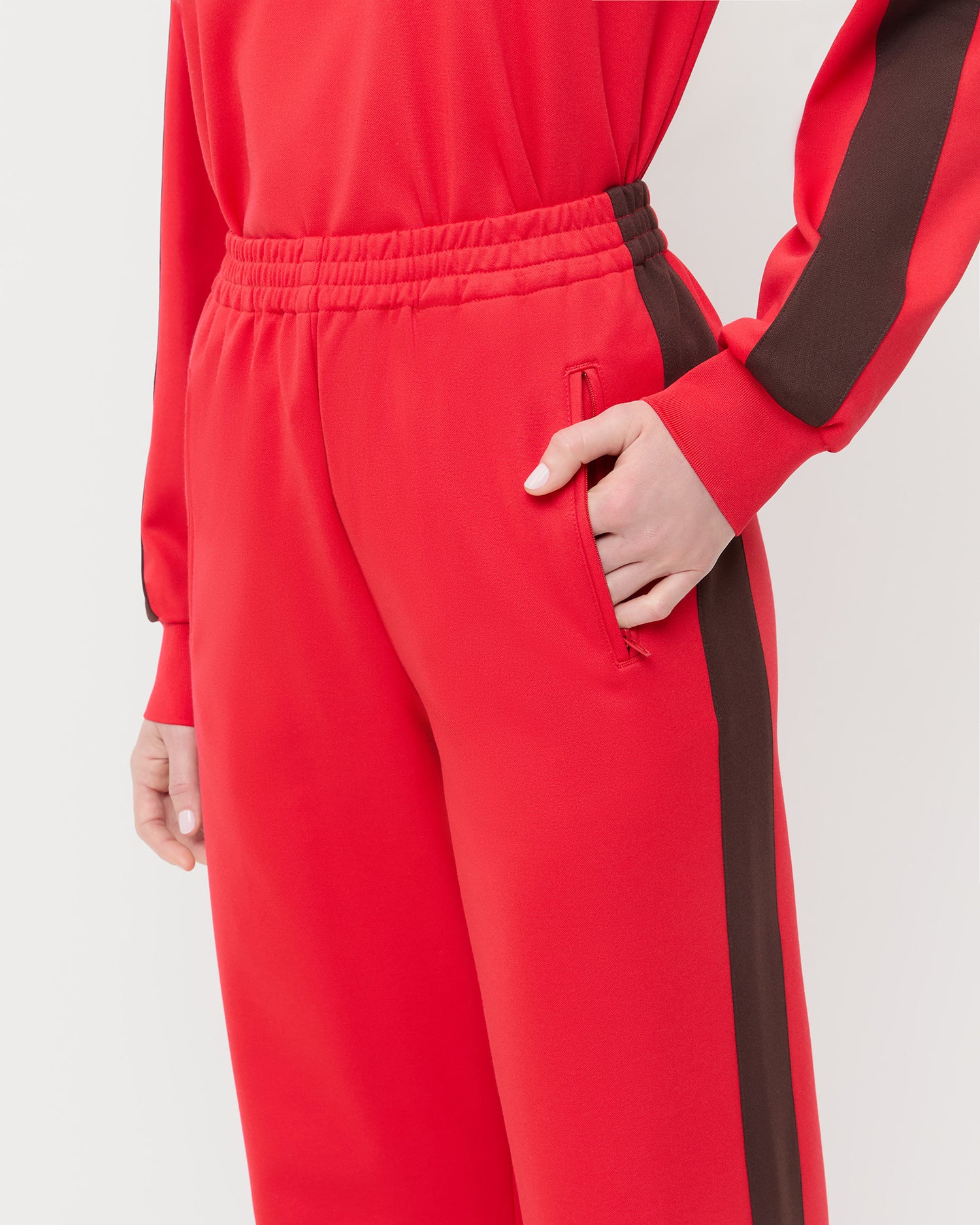 Spencer Red/Brown Track Pant | Bottoms | Apparel