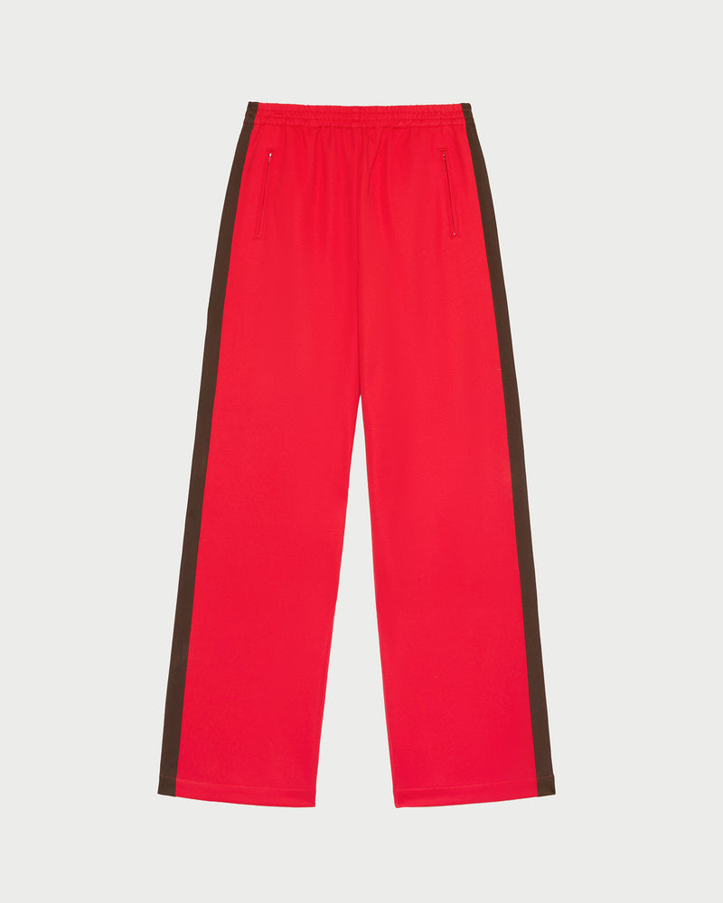 Spencer Sweatpant in red and brown jersey.