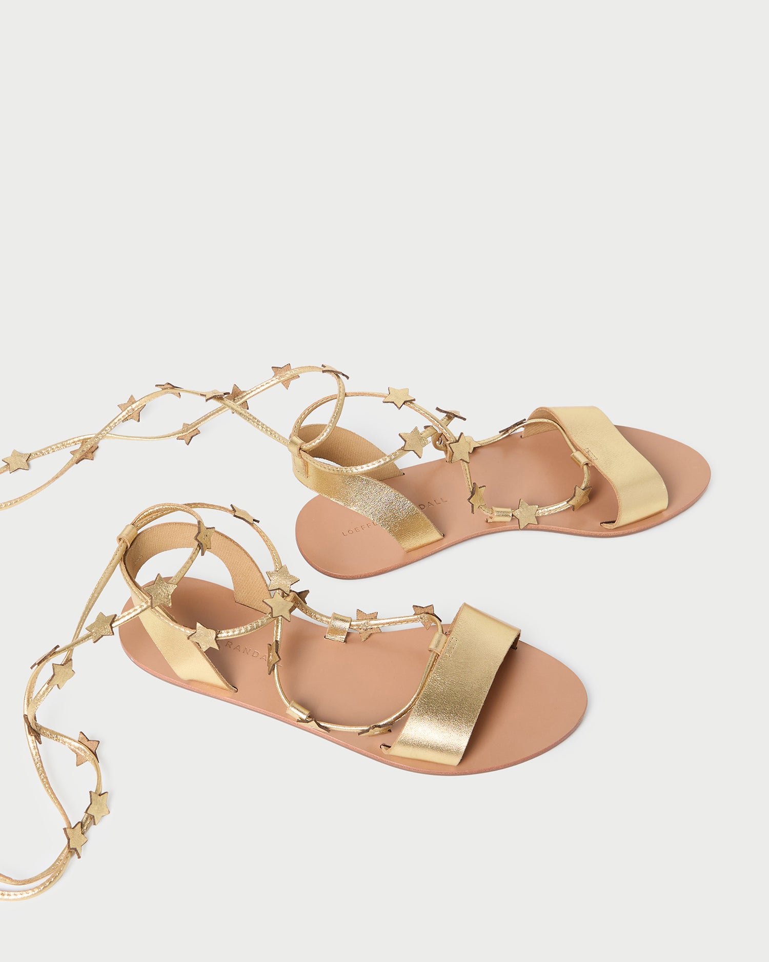 Starla Gold Wrap Sandal Flat Sandals Shoes1