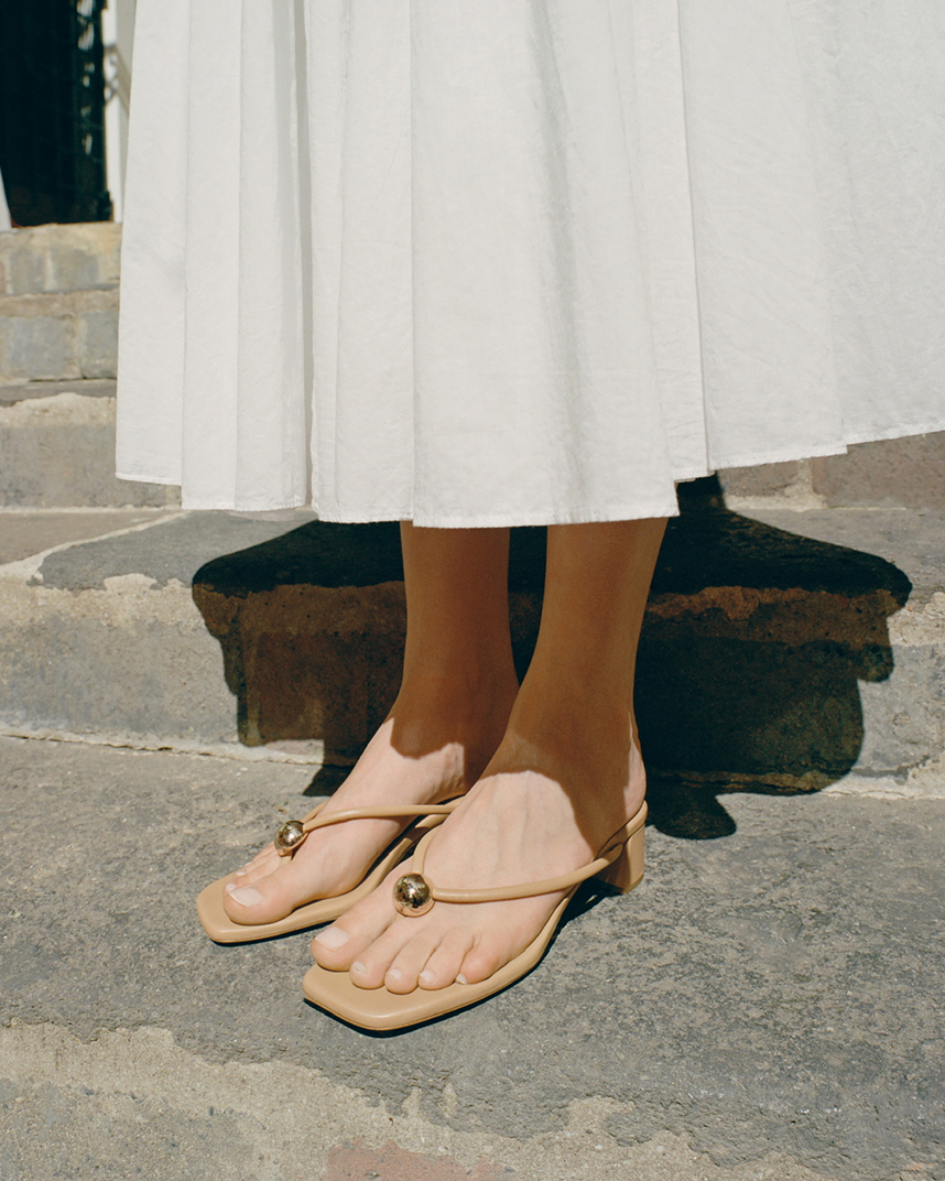 Odessa Dune Leather Heeled Sandal - Loeffler Randall
