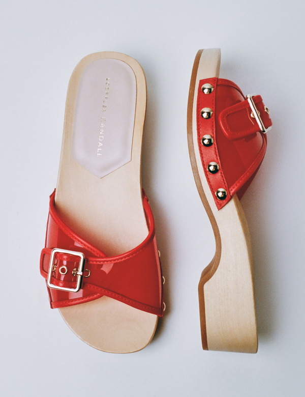 Paulie Red Studded Sandal - Loeffler Randall