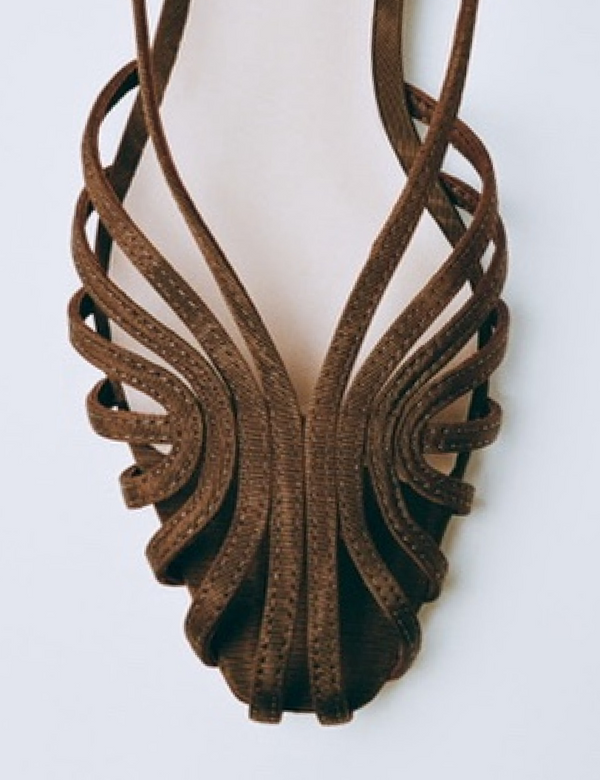 Devon Chocolate Moiré Slingback Sandal - Loeffler Randall