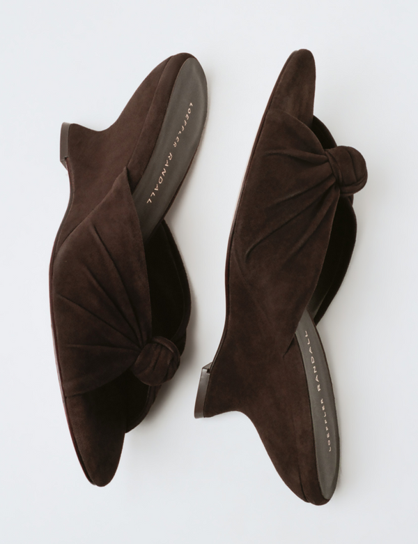 Marsy Brown Suede Knot Wedge - Loeffler Randall