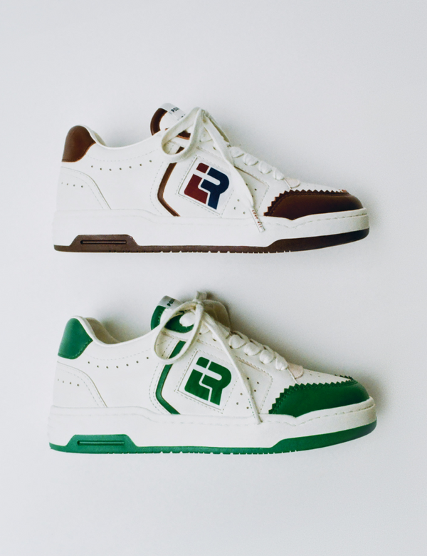 Topspin Cream/Maroon Court Sneaker and Topspin Cream/Green Court Sneaker - Loeffler Randall