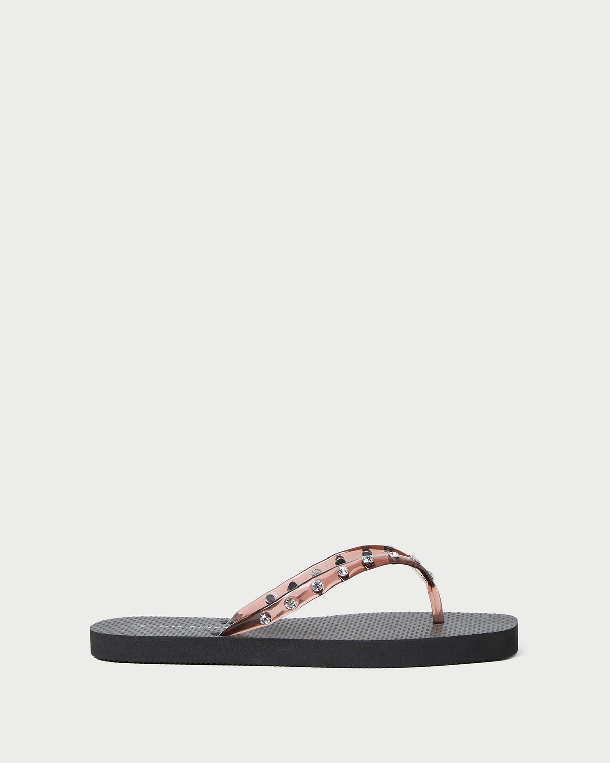 Taryn Brown Jelly Flip Flop in brown jelly and black foam.
