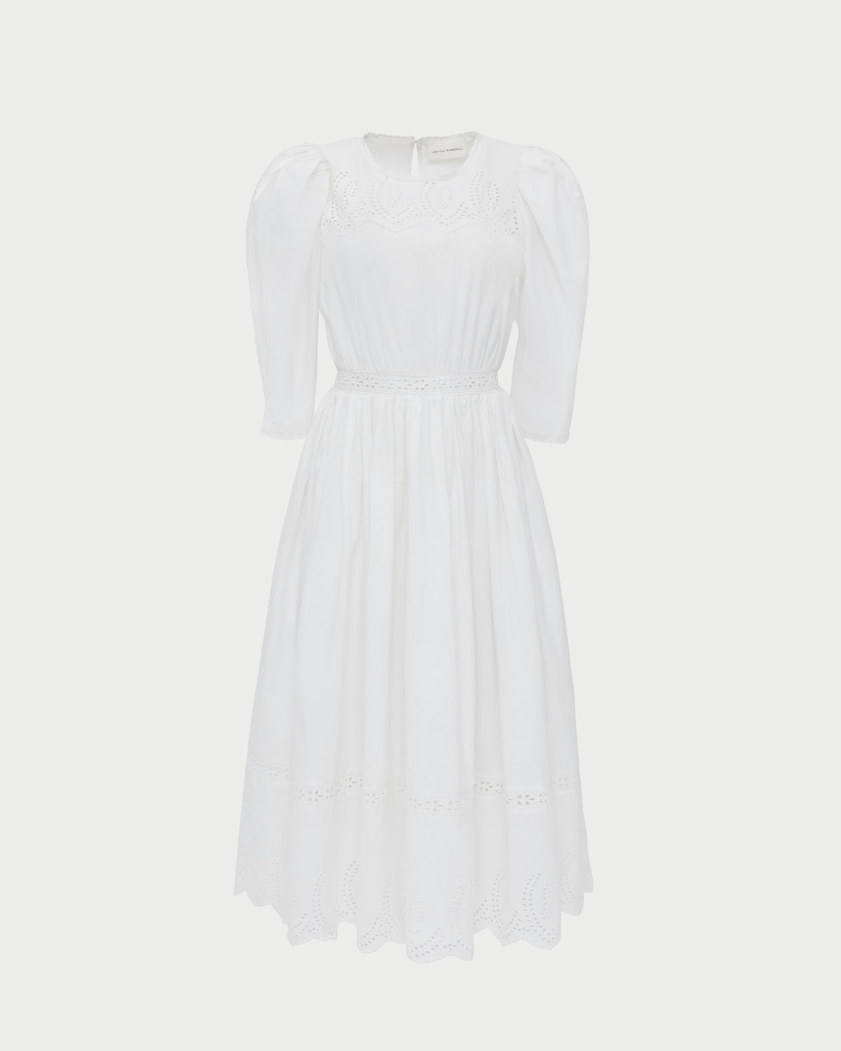 Thelma Eyelet Dress in cream cotton