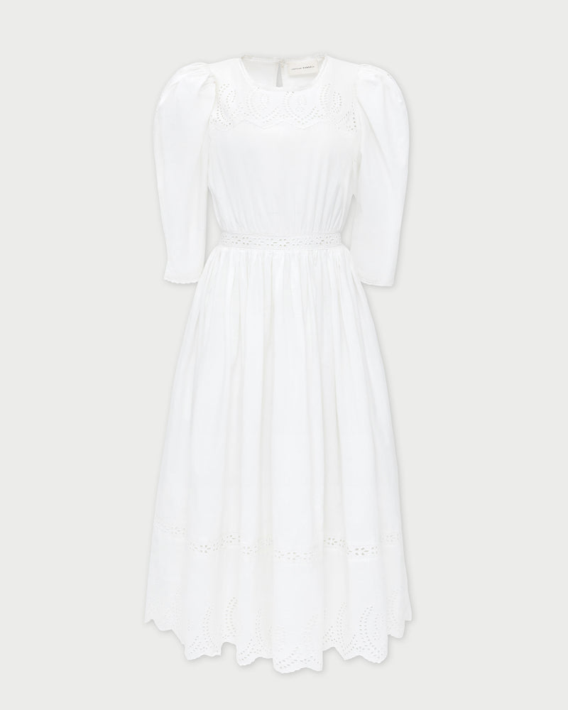 Thelma Eyelet Dress in cream cotton