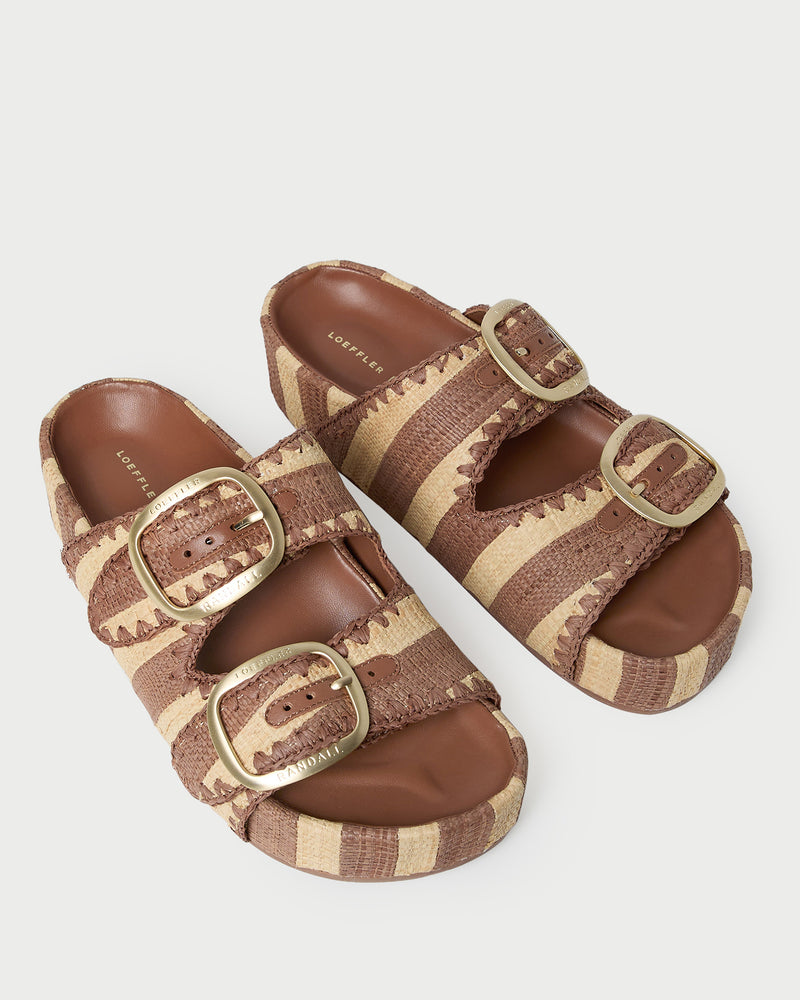 Color: Brown/Natural Stripe