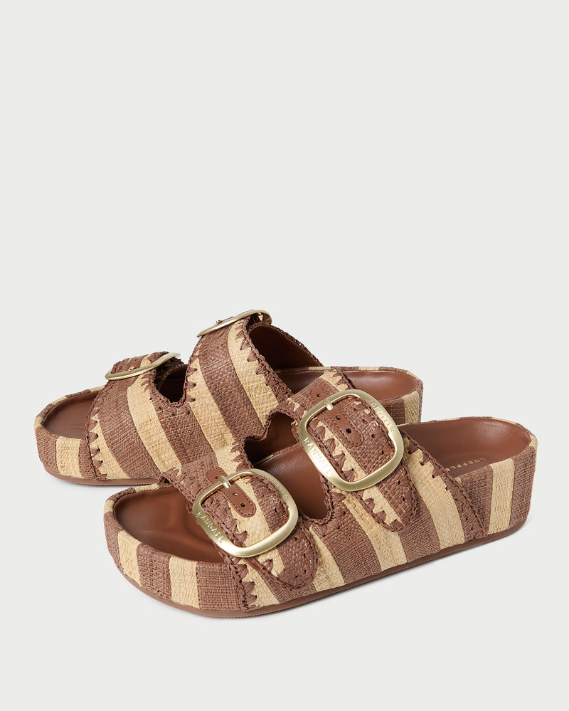 Color: Brown/Natural Stripe