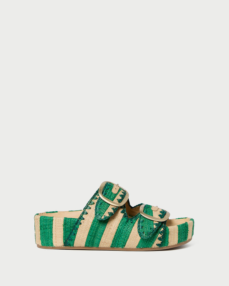 Color: Green/Natural Stripe