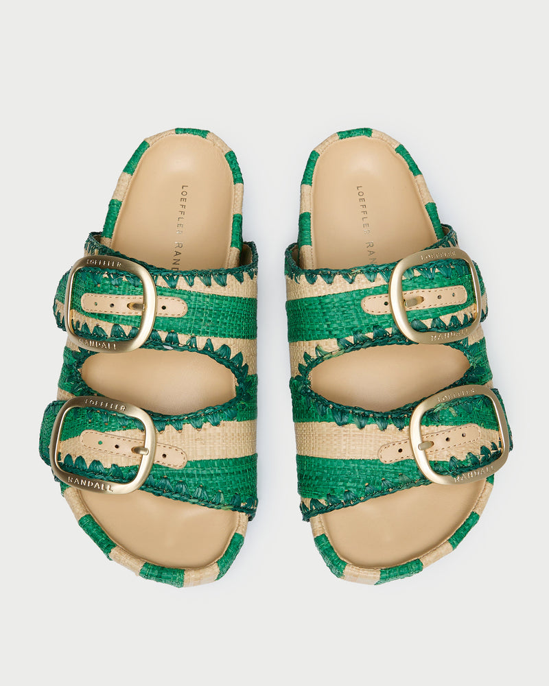 Color: Green/Natural Stripe