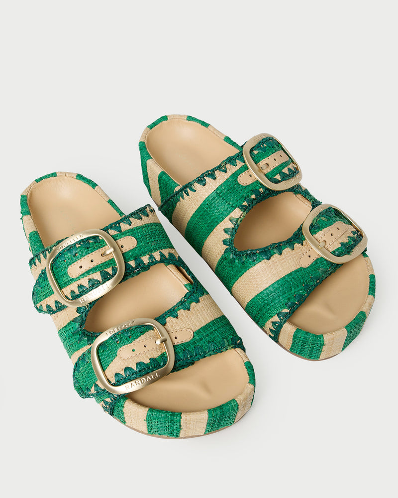 Color: Green/Natural Stripe