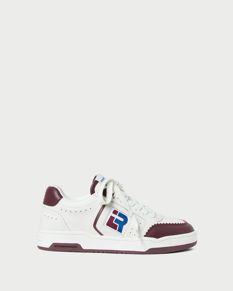 Color: Cream/Maroon/Blue