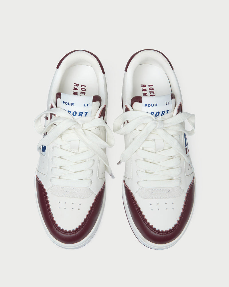 Color: Cream/Maroon/Blue