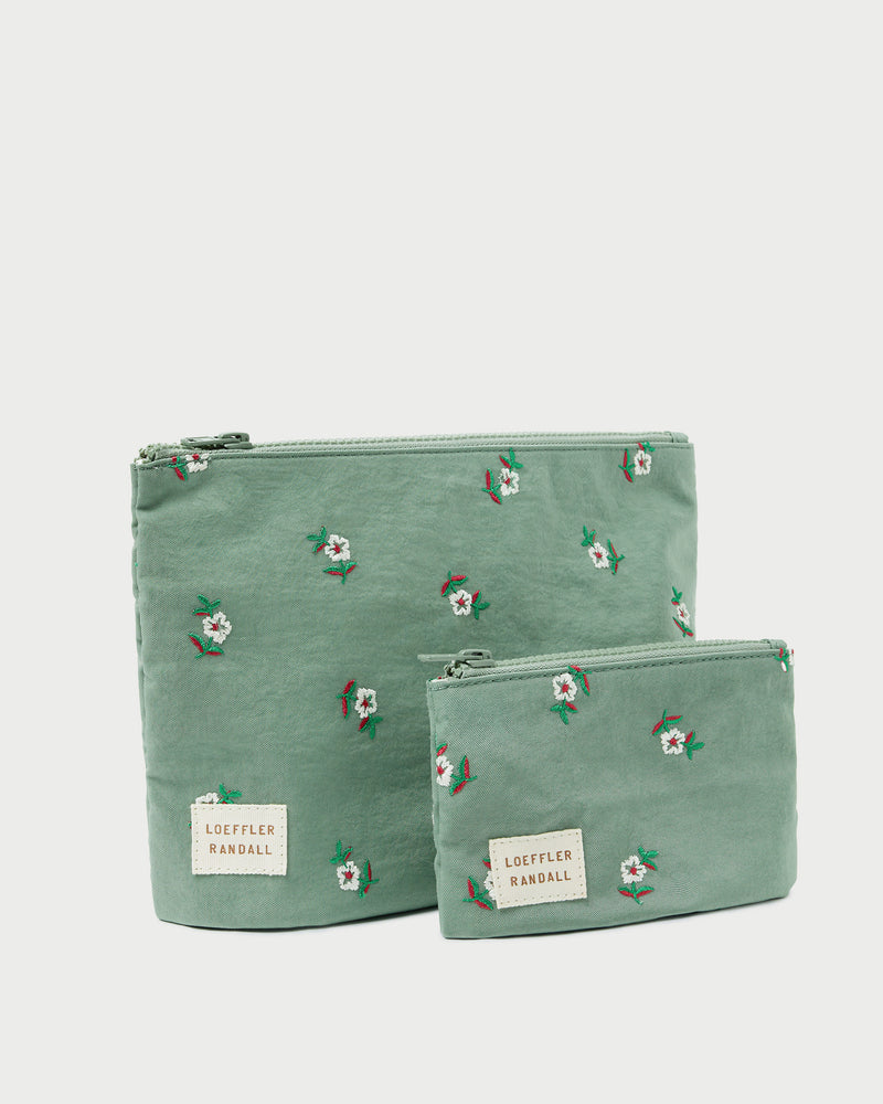 Tracy Sage Floral Pouch Set