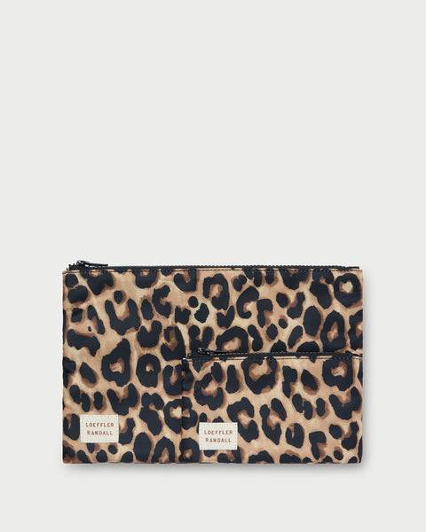 Tracy Watercolor Leopard Pouch Set Pouches Accessories