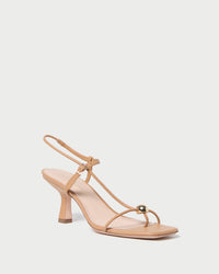 Triana Dune Leather Mid-Heel Sandal