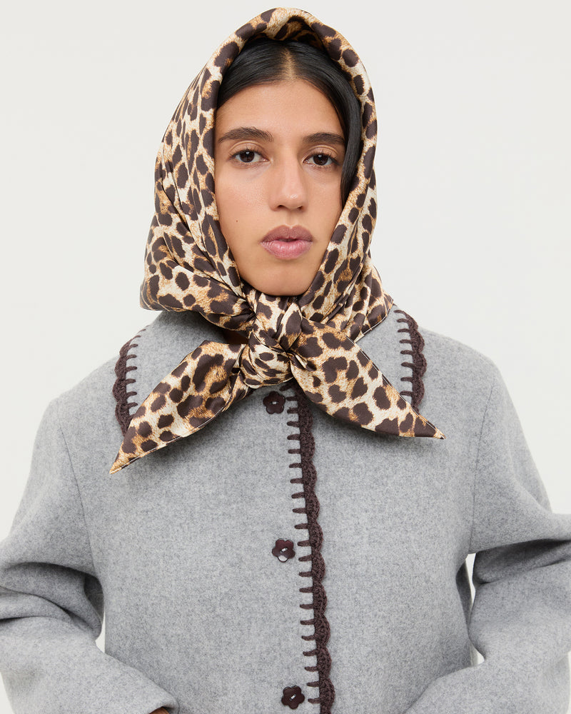 Trina Leopard Silk Scarf