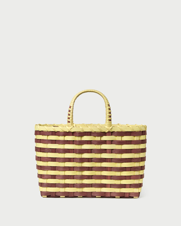 LR X Underwater Weaving Lemon/Cacao Basket Tote