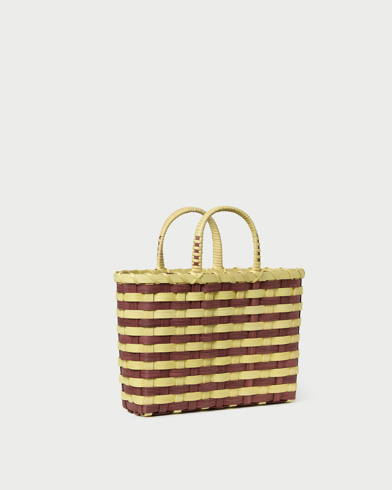 LR X Underwater Weaving Lemon/Cacao Basket Tote