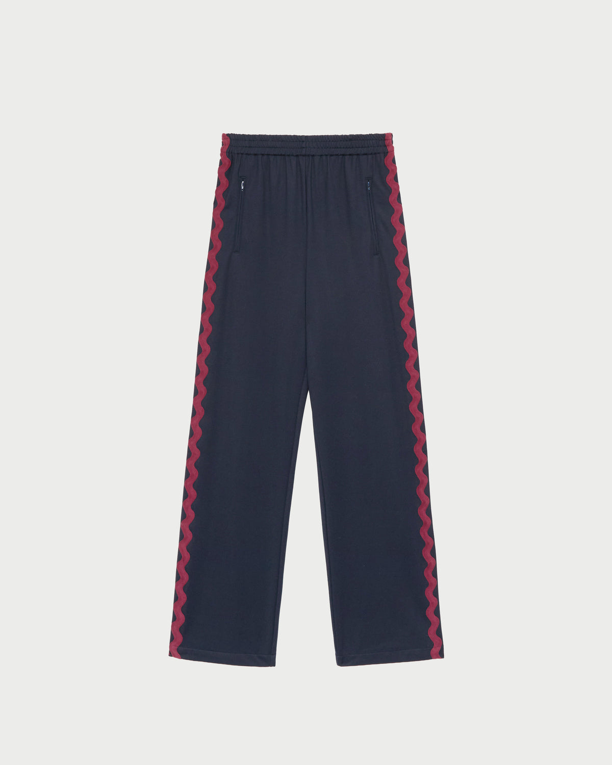 Venus Track Pant in navy nylon.