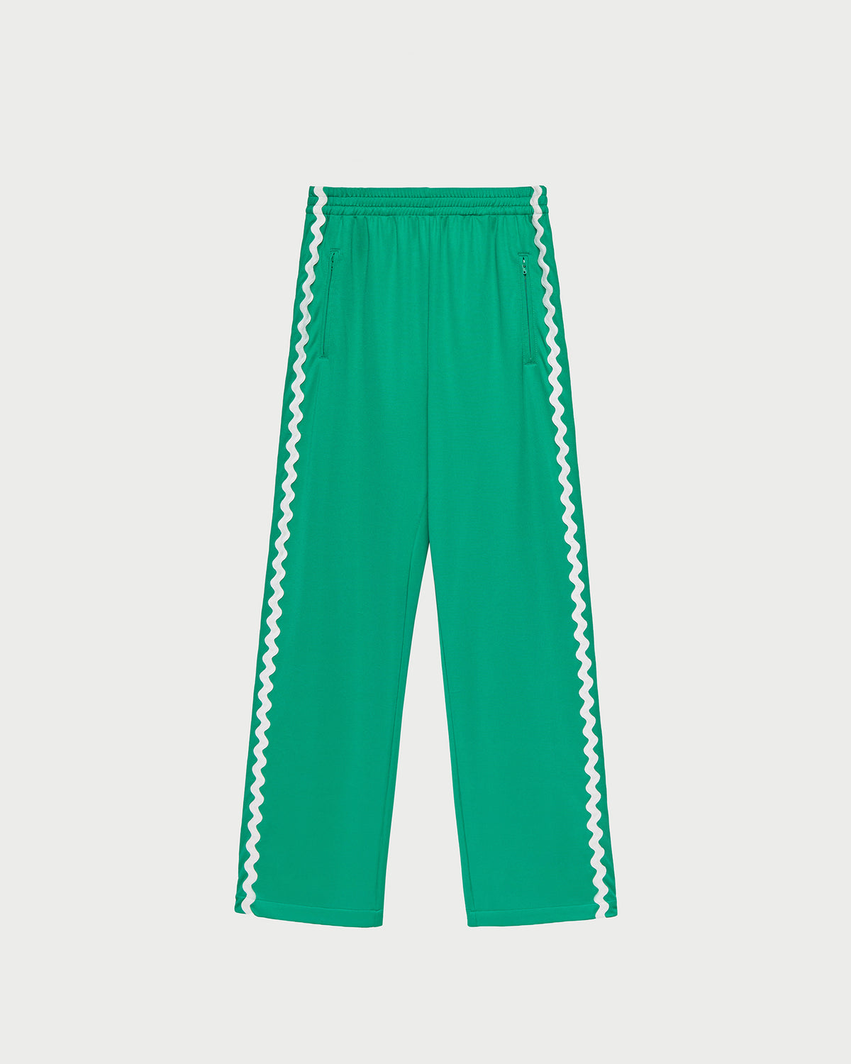 Venus Track Pant in green nylon.