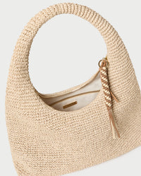 Willow Natural Woven Hobo Bag