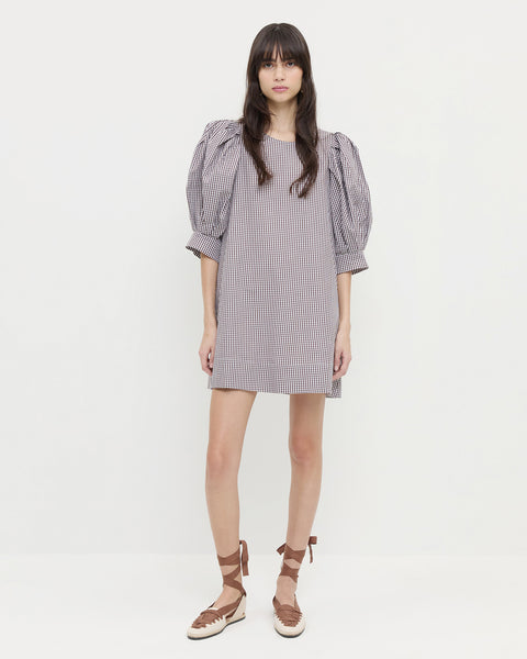 fitted lace wedding dress Petal & Pup Women's Jessen Long Sleeve Minidress - Gray