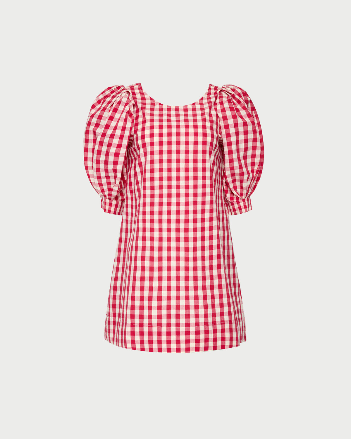 Willy Mini Dress in red gingham cotton.