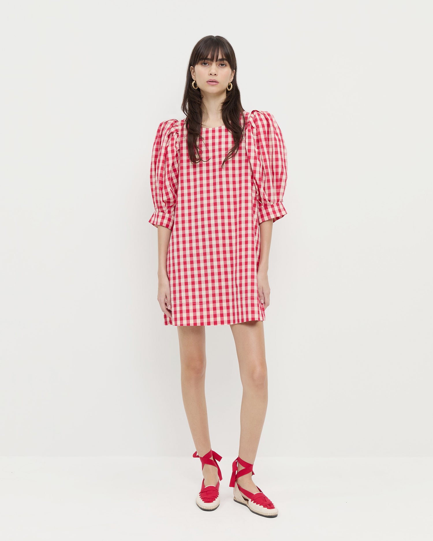 fitted lace wedding dress Rent Topshop Ruched Front Midi Dress In Red And Black Gingham fitted lace wedding dress Rent Topshop Ruched Front Midi Dress In Red And Black Gingham