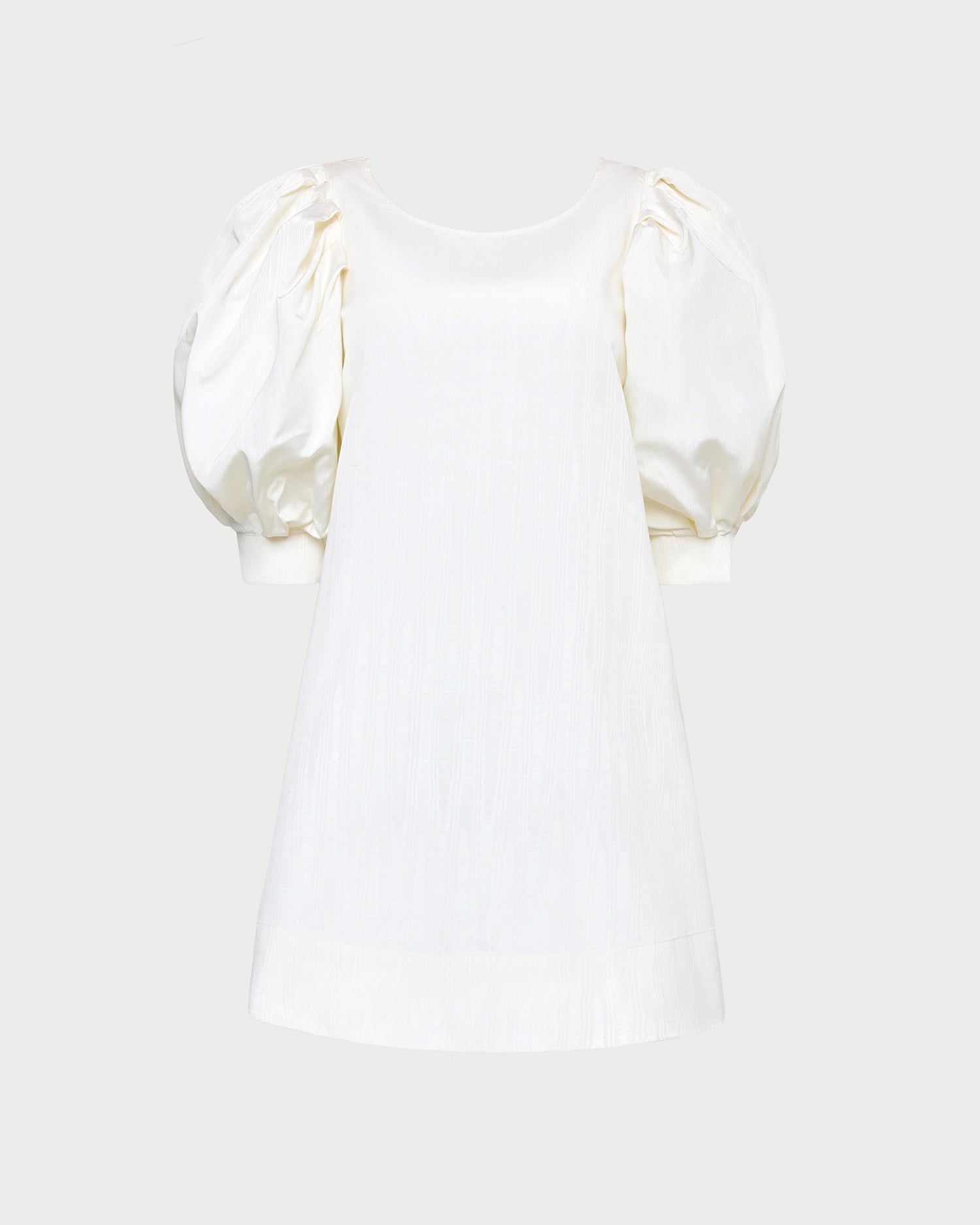 little cream dress Cream Floral Lace Puff Sleeve Ruffle Hem Mini Dress
