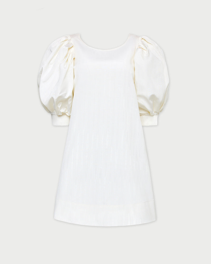 Willy Mini Dress in cream moiré.