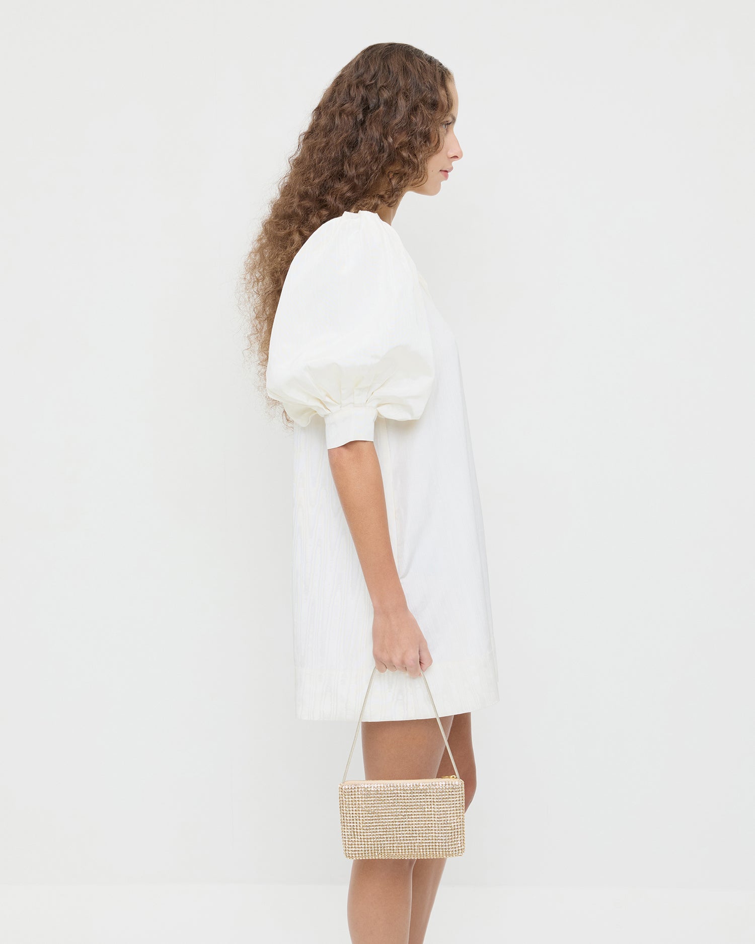 Yara Gold Diamanté Flat Clutch | Clutches | Handbags