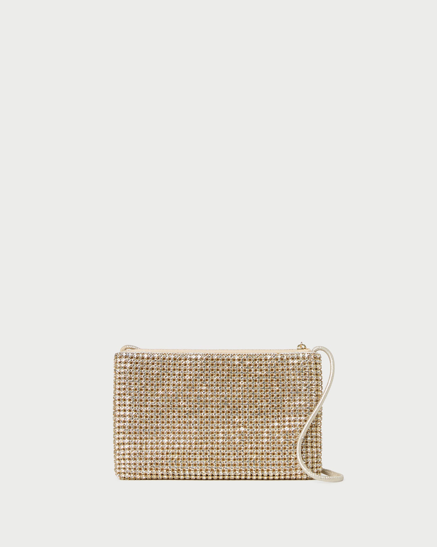 Yara Gold Diamanté Flat Clutch | Clutches | Handbags