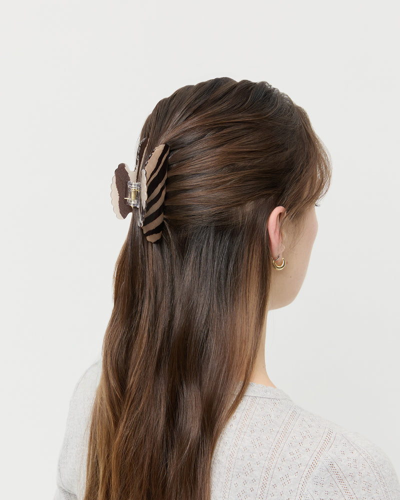 Yuri Zebra Hair Clip Set. Two Hair clips.