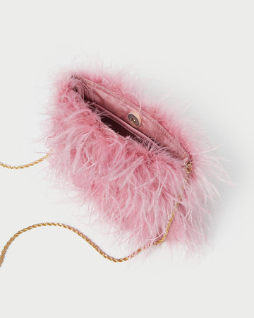Loeffler Randall | Shop the Zahara Blush Mini Feather Pouchat ...