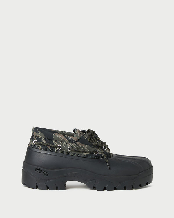 Zola Camo Weather-Ready Lug Shoe in camo nylon.