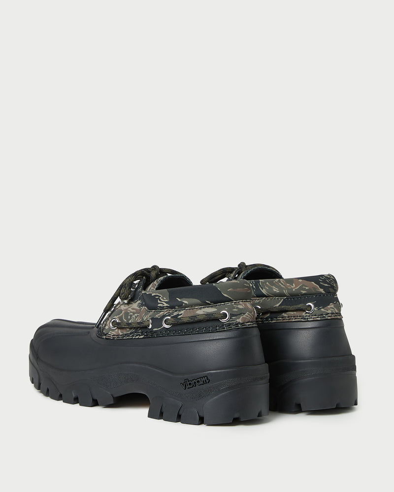 Zola Camo Weather-Ready Lug Shoe in camo nylon.