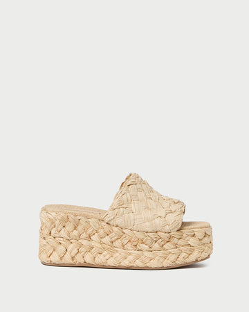 Aaron Braided Straw Mule