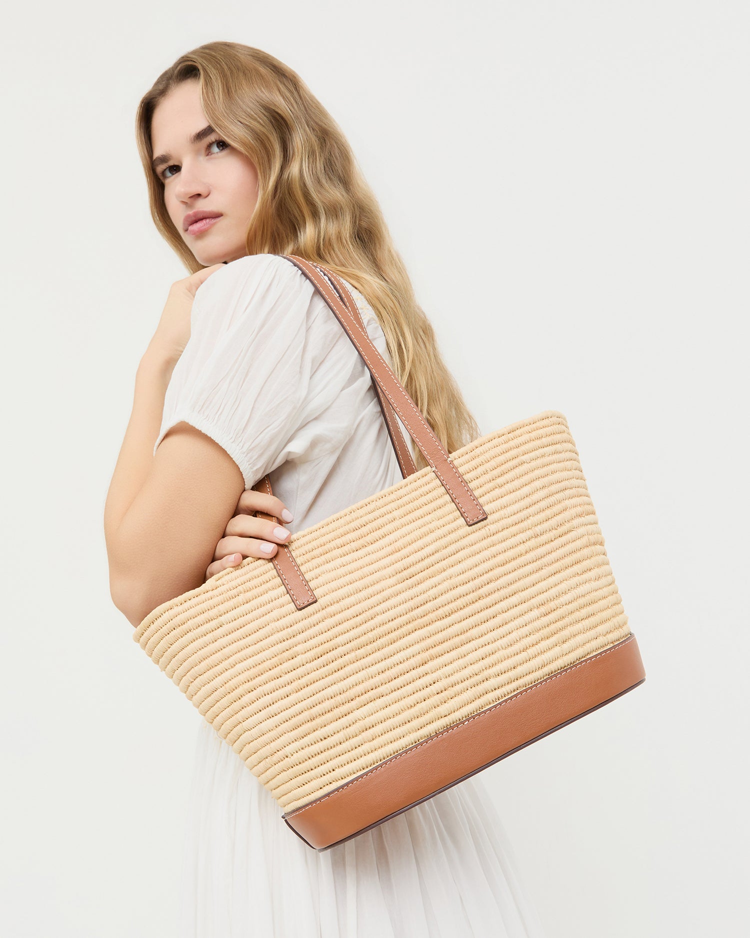 Adler Natural/Cognac Mini Tote | Totes | Handbags