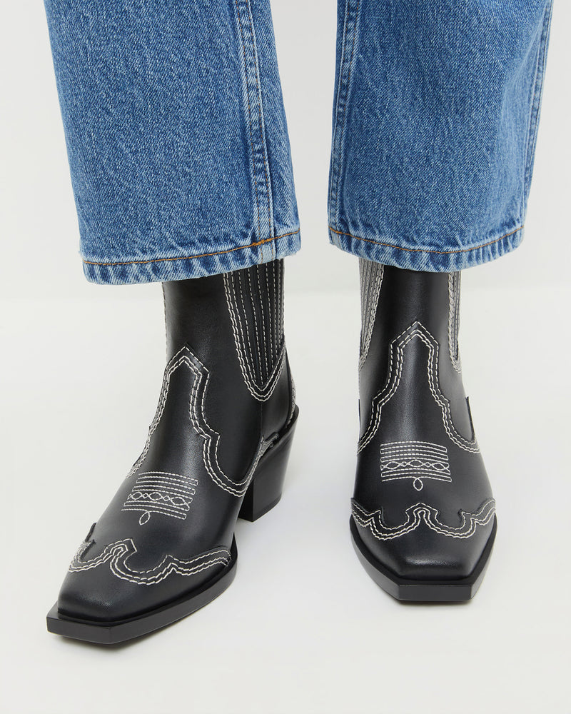 Agnes Black/Cream Western Boot and Molly Workwear Jean.
